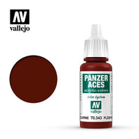 Vallejo 70343 Panzer Aces Flesh Shadows 17ml Acrylic Paint - Gap Games