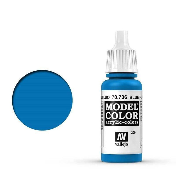 Vallejo 70736 Model Color - Fluorescent Blue 17 ml - Gap Games