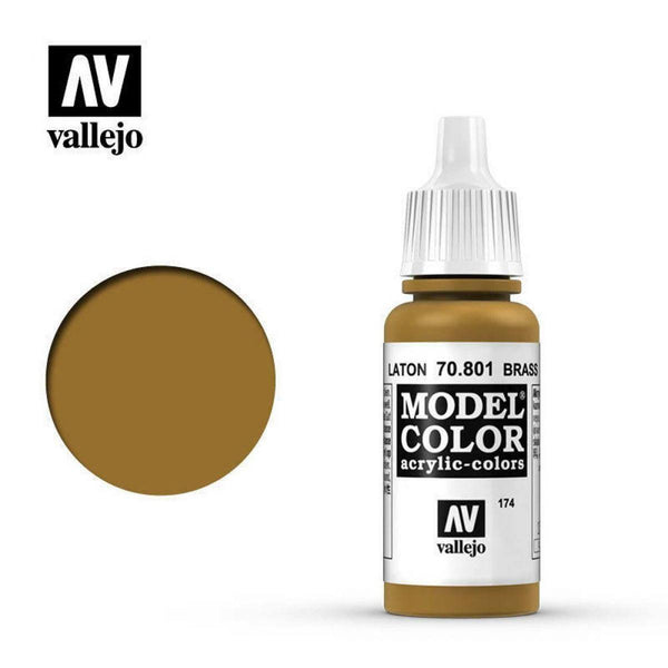 Vallejo 70801 Model Color Metallic Brass 17 ml Acrylic Paint - Gap Games