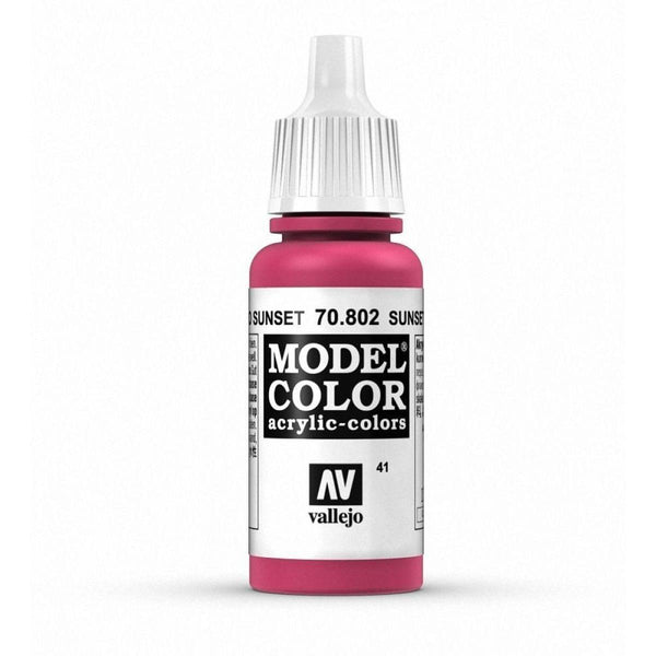 Vallejo 70802 Model Color Sunset Red 17 ml Acrylic Paint - Gap Games