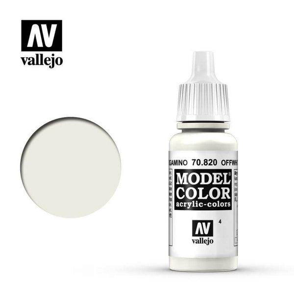 Vallejo 70820 Model Color Offwhite 17 ml Acrylic Paint - Gap Games