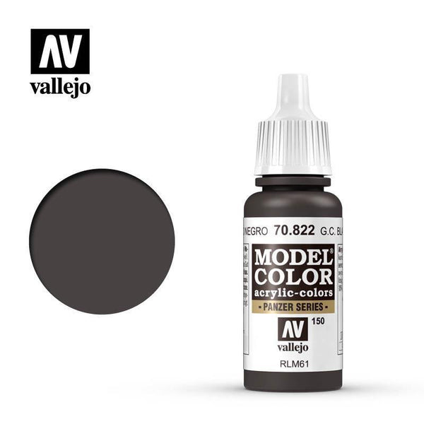 Vallejo 70822 Model Color German Cam Black Brown 17 ml Acrylic Paint - Gap Games