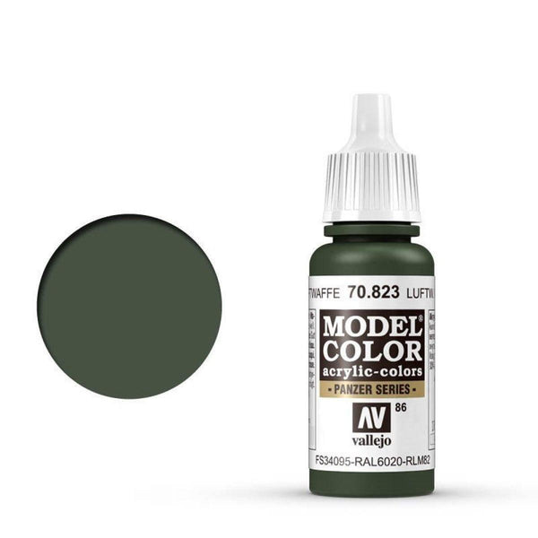 Vallejo 70823 Model Color Luftwaffe Cam Green 17 ml Acrylic Paint - Gap Games