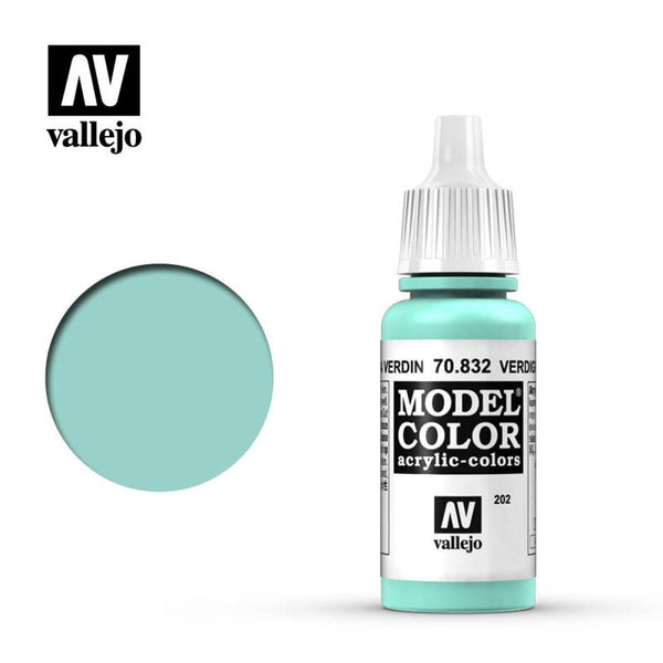 Vallejo 70832 Model Color Verdigris Glaze 17 ml Acrylic Paint - Gap Games