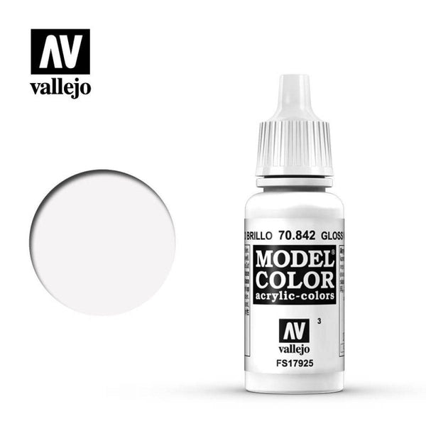 Vallejo 70842 Model Color Gloss White 17 ml Acrylic Paint - Gap Games