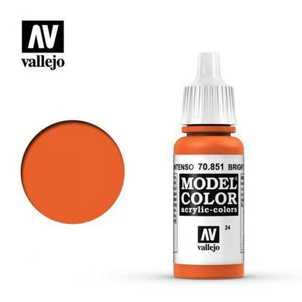 Vallejo 70851 Model Color Bright Orange 17 ml Acrylic Paint - Gap Games