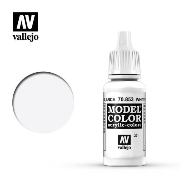 Vallejo 70853 Model Color White Glaze 17 ml Acrylic Paint - Gap Games