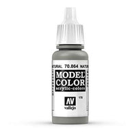 Vallejo 70864 Model Color Metallic Natural Steel 17 ml Acrylic Paint - Gap Games