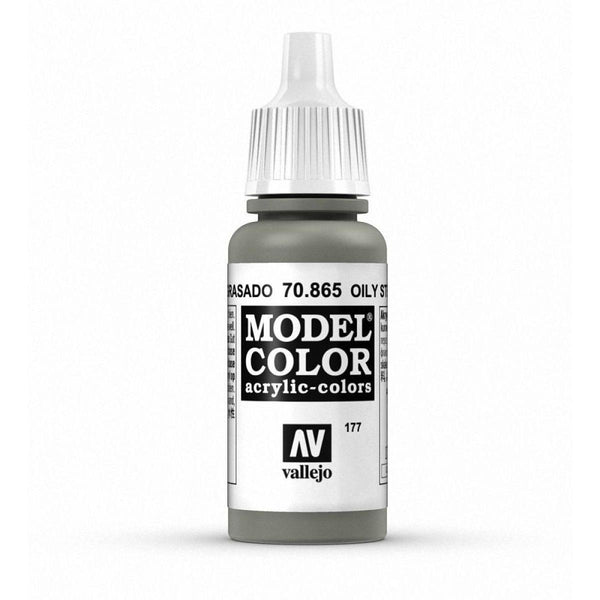 Vallejo 70865 Model Color Metallic Oily Steel 17 ml Acrylic Paint - Gap Games