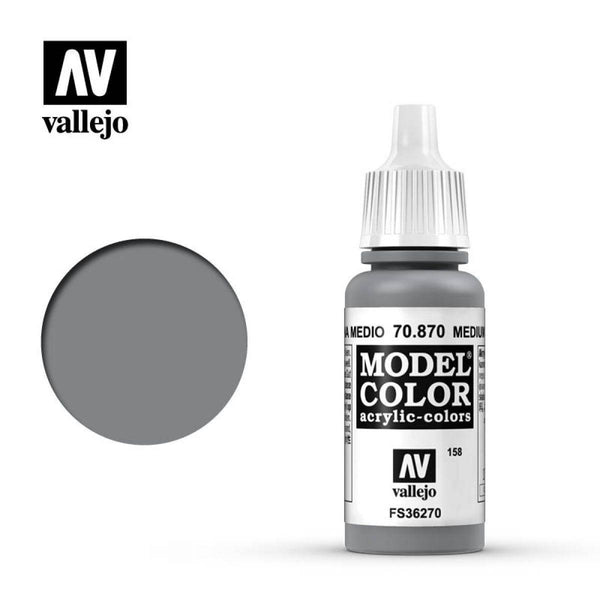 Vallejo 70870 Model Color Medium Sea Grey 17 ml Acrylic Paint - Gap Games