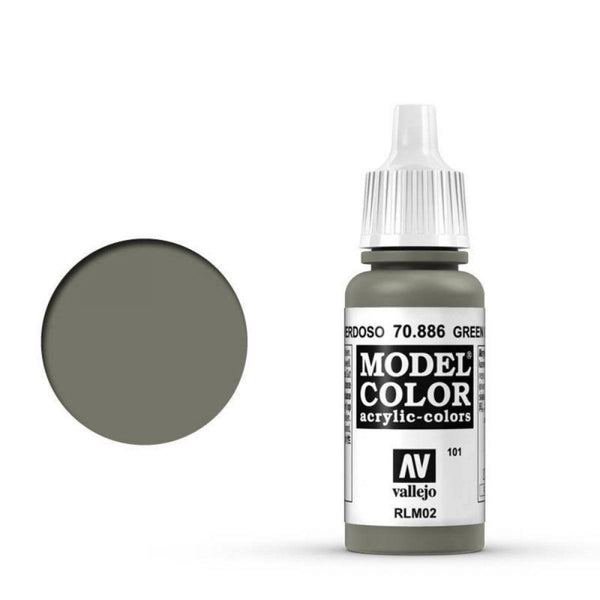 Vallejo 70886 Model Color Green Grey 17 ml Acrylic Paint - Gap Games