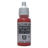 Vallejo 70909 Model Color Vermillion 17 ml Acrylic Paint - Gap Games