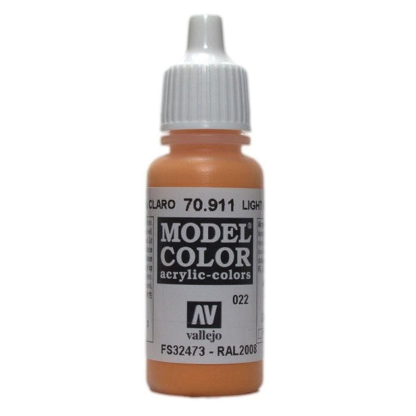 Vallejo 70911 Model Colour Light Orange 17 ml Acrylic Paint - Gap Games