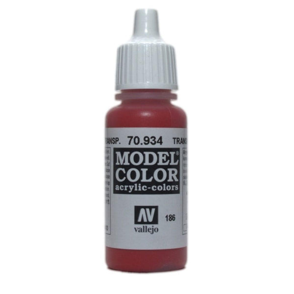 Vallejo 70934 Model Colour Transparent Red 17 ml Acrylic Paint - Gap Games