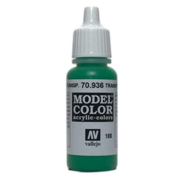 Vallejo 70936 Model Colour Transparent Green 17 ml Acrylic Paint - Gap Games