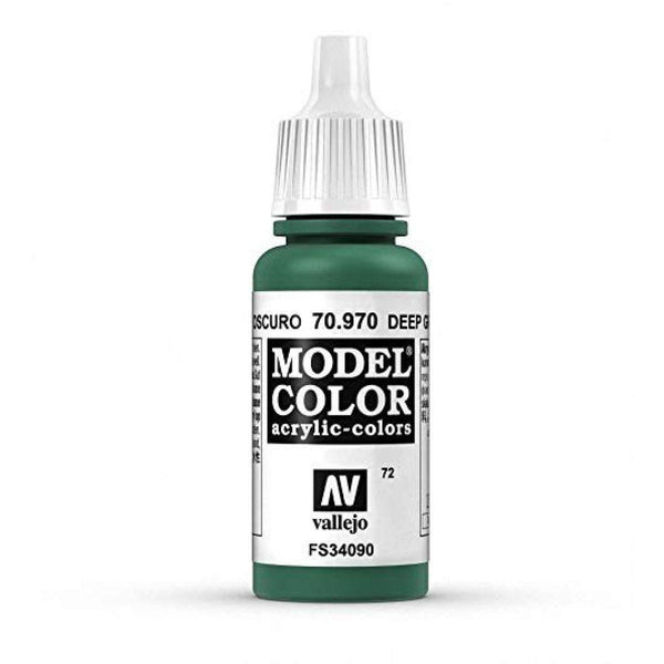 Vallejo 70970 Model Color Deep Green 17 ml Acrylic Paint - Gap Games