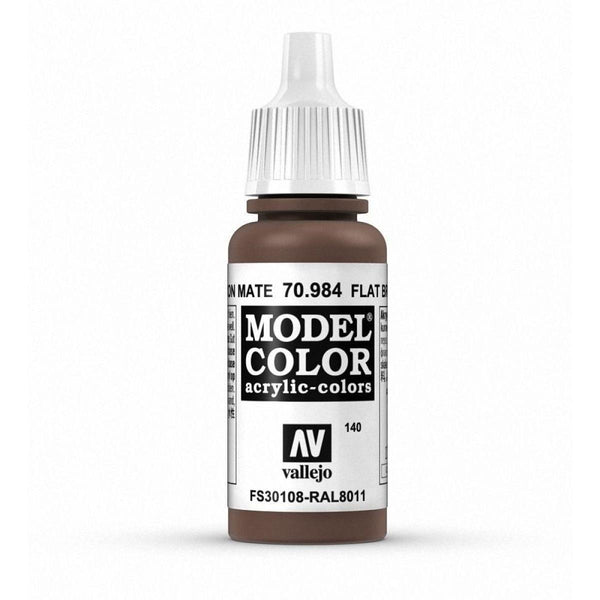 Vallejo 70984 Model Color Flat Brown 17 ml Acrylic Paint - Gap Games
