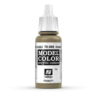 Vallejo 70988 Model Color Khaki 17 ml Acrylic Paint - Gap Games