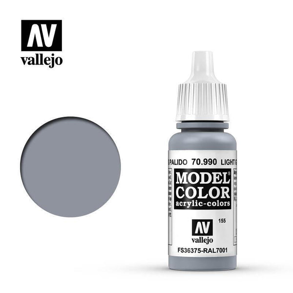 Vallejo 70990 Model Color Light Grey 17 ml Acrylic Paint - Gap Games