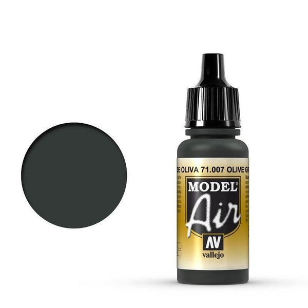 Vallejo 71007 Model Air Olive Green 17 ml Acrylic Airbrush Paint - Gap Games