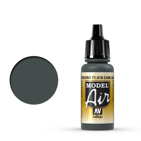 Vallejo 71018 Model Air CamBlack Green 17 ml Acrylic Airbrush Paint - Gap Games