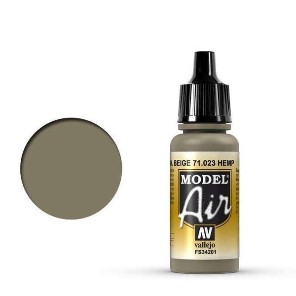 Vallejo 71023 Model Air Hemp 17 ml Acrylic Airbrush Paint - Gap Games