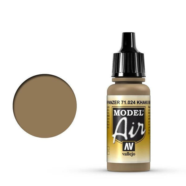 Vallejo 71024 Model Air Khaki Brown 17 ml Acrylic Airbrush Paint - Gap Games