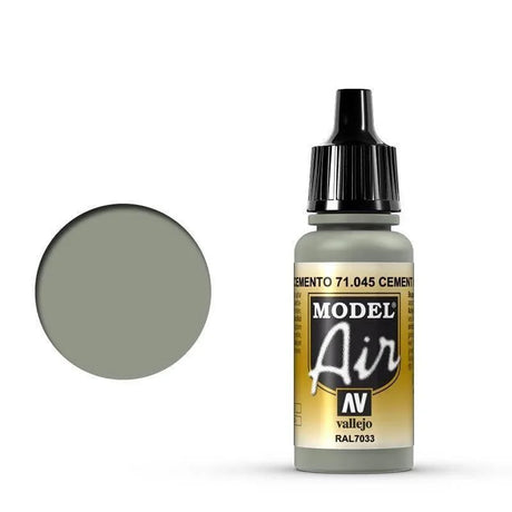 Vallejo 71045 Model Air Cement Gray 17 ml Acrylic Airbrush Paint - Gap Games