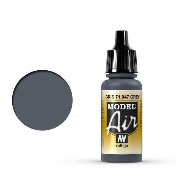 Vallejo 71047 Model Air Gray 17 ml Acrylic Airbrush Paint - Gap Games