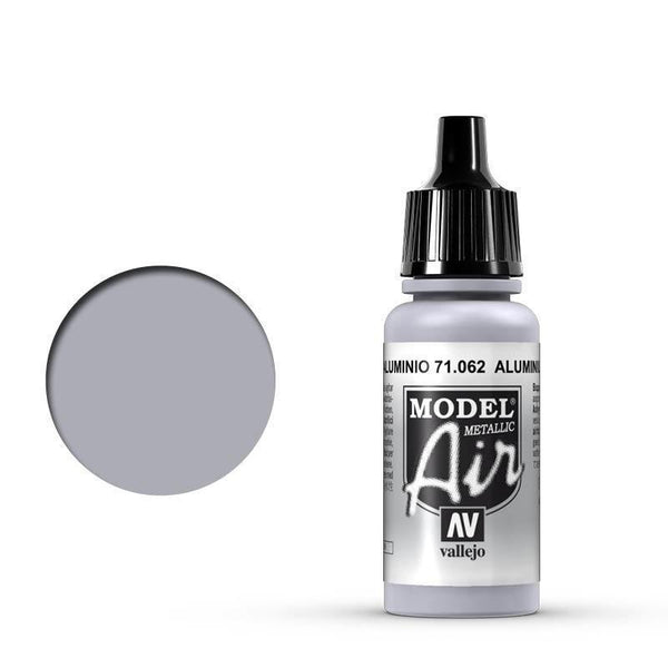 Vallejo 71062 Model Air Aluminium 17 ml Acrylic Airbrush Paint - Gap Games