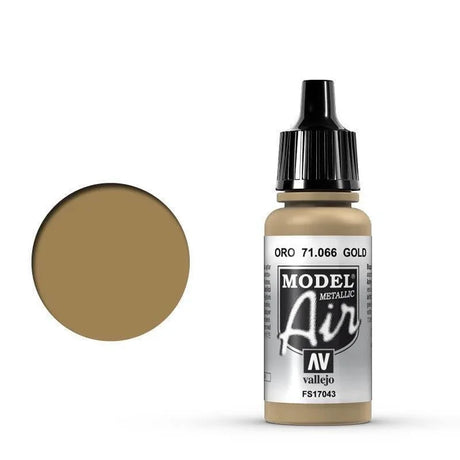 Vallejo 71066 Model Air Gold 17 ml Acrylic Airbrush Paint - Gap Games