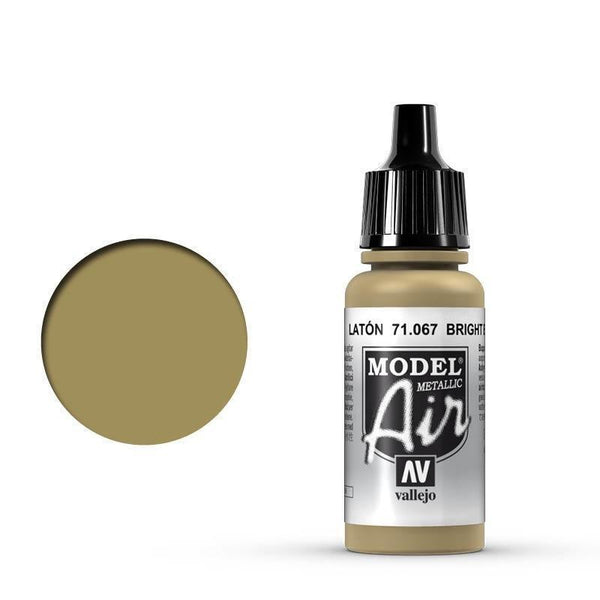 Vallejo 71067 Model Air Bright Brass 17 ml Acrylic Airbrush Paint - Gap Games