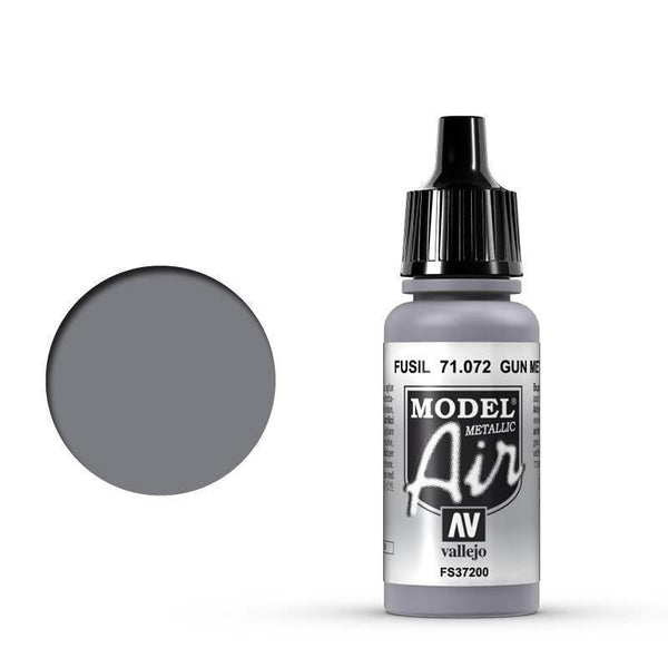 Vallejo 71072 Model Air Gun Metal 17 ml Acrylic Airbrush Paint - Gap Games