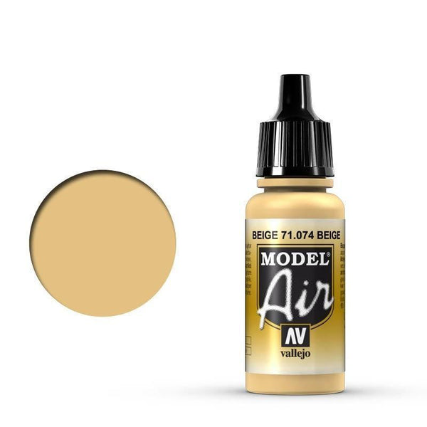 Vallejo 71074 Model Air Beige 17 ml Acrylic Airbrush Paint - Gap Games