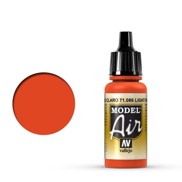 Vallejo 71086 Model Air Light Red 17 ml Acrylic Airbrush Paint - Gap Games