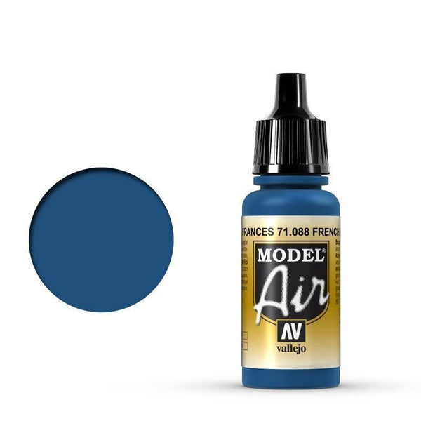 Vallejo 71088 Model Air French Blue 17 ml Acrylic Airbrush Paint - Gap Games