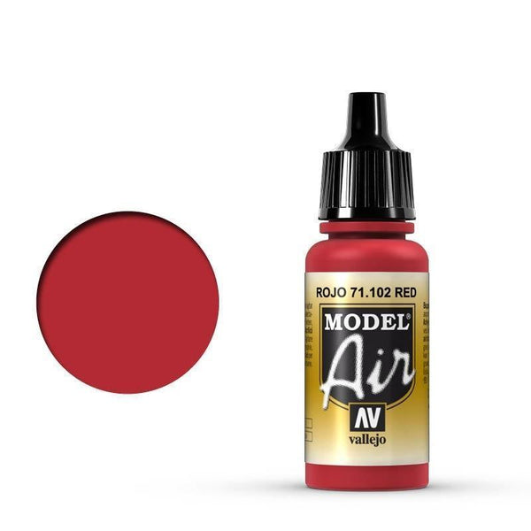 Vallejo 71102 Model Air Red 17 ml Acrylic Airbrush Paint - Gap Games