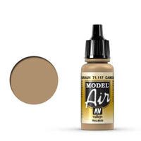 Vallejo 71117 Model Air Camouflage Brown 17 ml Acrylic Airbrush Paint - Gap Games