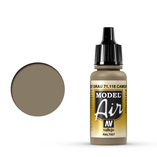 Vallejo 71118 Model Air Camouflage Gray 17 ml Acrylic Airbrush Paint - Gap Games