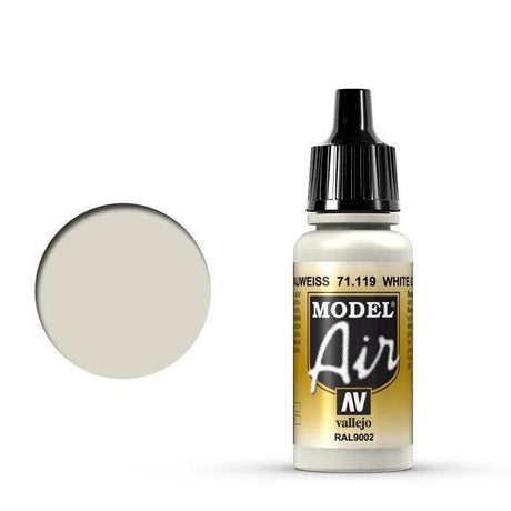 Vallejo 71119 Model Air White Gray 17 ml Acrylic Airbrush Paint - Gap Games