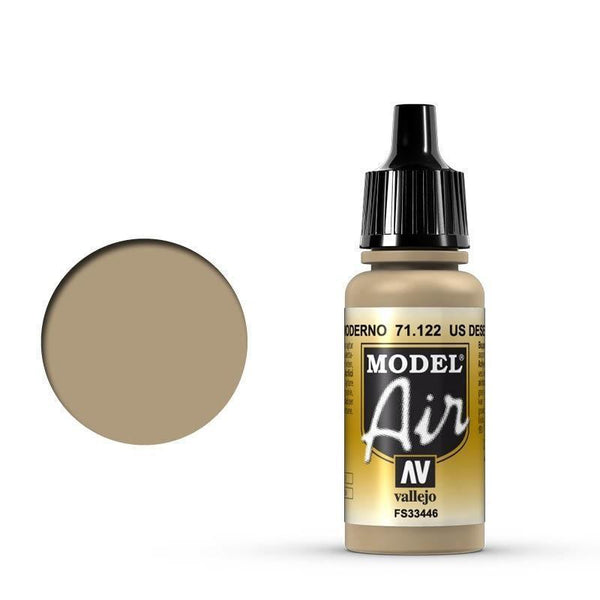 Vallejo 71122 Model Air US Desert Armour 686 17 ml Acrylic Airbrush Paint - Gap Games