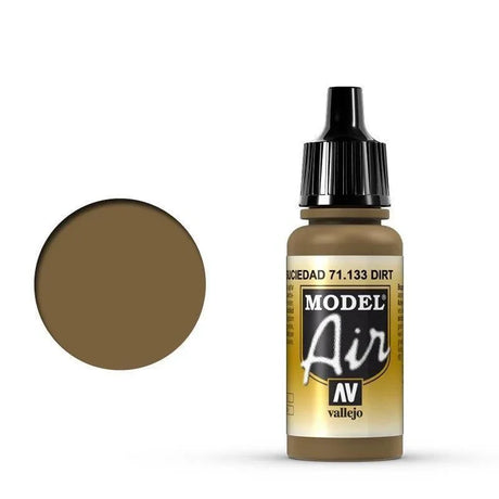 Vallejo 71133 Model Air Dirt 17 ml Acrylic Airbrush Paint - Gap Games