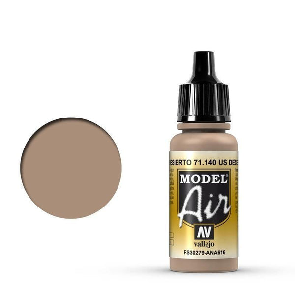 Vallejo 71140 Model Air US Desert Sand 17 ml Acrylic Airbrush Paint - Gap Games