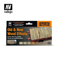 Vallejo 71187 Model Air Old & New Wood Effects Colour Acrylic Airbrush Paint Set - Gap Games