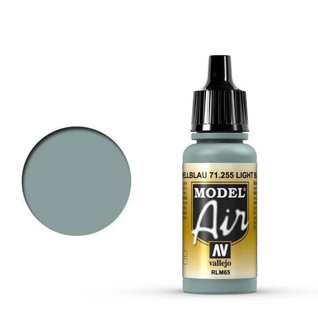 Vallejo 71255 Model Air Light Blue RLM65 17 ml Acrylic Airbrush Paint - Gap Games