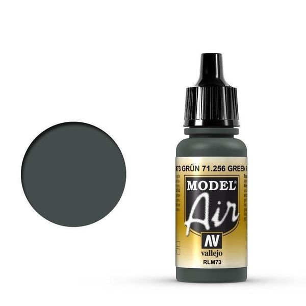 Vallejo 71256 Model Air Green RLM73 17 ml Acrylic Airbrush Paint - Gap Games