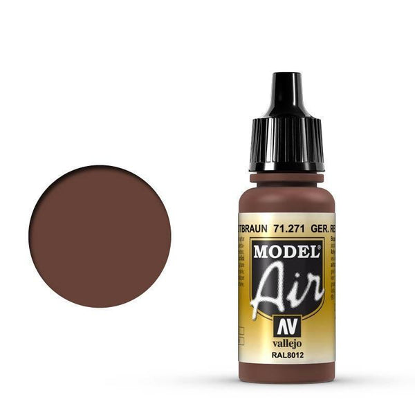 Vallejo 71271 Model Air German Red Brown 17 ml Acrylic Airbrush Paint - Gap Games