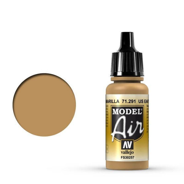 Vallejo 71291 Model Air US Earth Yellow 17 ml Acrylic Airbrush Paint - Gap Games