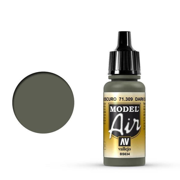 Vallejo 71309 Model Air Dark Slate Grey 17 ml Acrylic Airbrush Paint - Gap Games