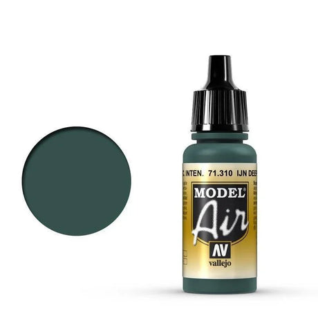 Vallejo 71310 Model Air IJN Deep Dark Green 17 ml Acrylic Airbrush Paint - Gap Games